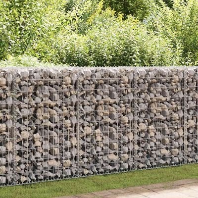 Schanskorfmuur + deksels 600x30x100 cm gegalvaniseerd staal, 6 meter of meer, Ophalen of Verzenden, Zo goed als nieuw, Minder dan 1 meter