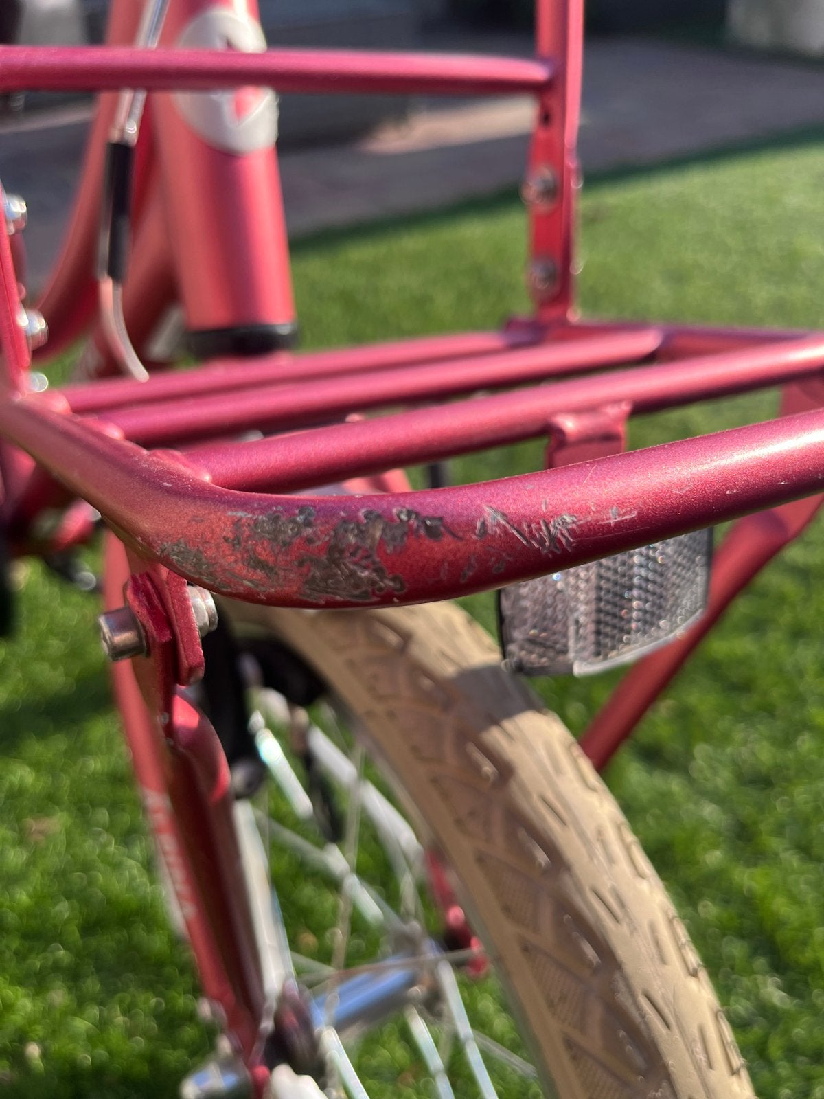 Alpina Cargo 12 inch kinderfiets roze, Fietsen en Brommers, Fietsen | Kinderfietsjes, Ophalen, Gebruikt, Velgrem, Minder dan 16 inch