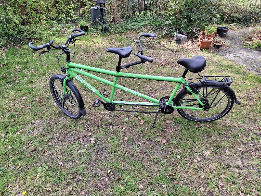 Santos Tandem, Fietsen en Brommers, Fietsen | Tandems, Gebruikt, 10 tot 15 versnellingen, Velgrem, Santos