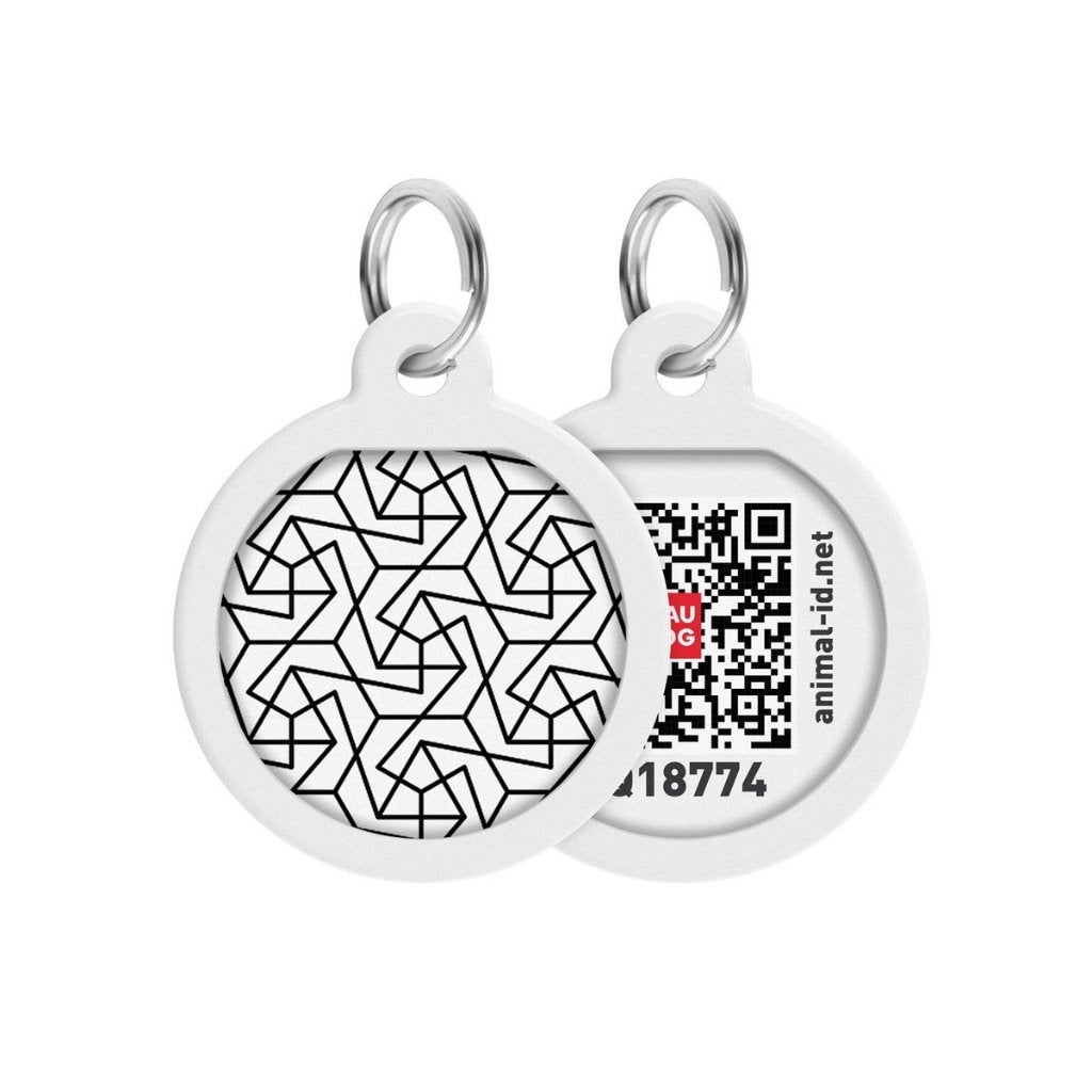 WAUDOG Geometry QR Pet Tag 25 mm Geel-Rood Ruim -40% OFF!!!, Dieren en Toebehoren, Ophalen of Verzenden, Nieuw