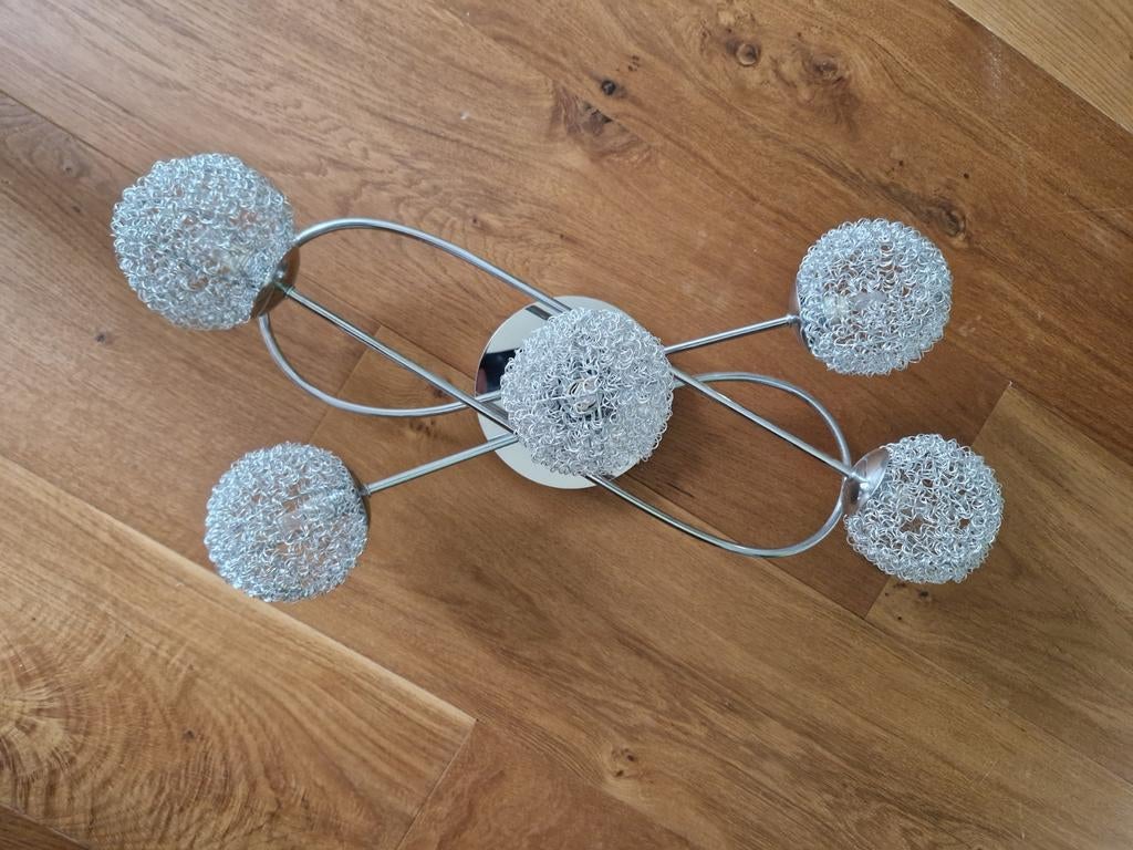 Moderne plafondlamp met 5 lichtpunten, Ophalen, Zo goed als nieuw