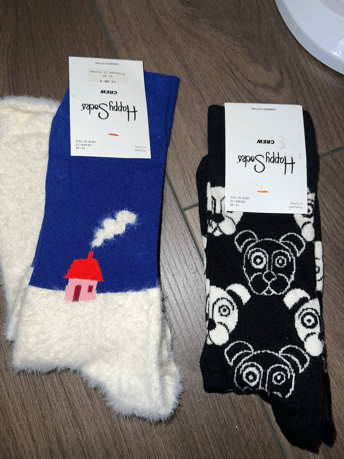 2 paar nieuwe Happy Socks maat 41-46, Sokken en Kniesokken, Blauw, Nieuw, Overige maten