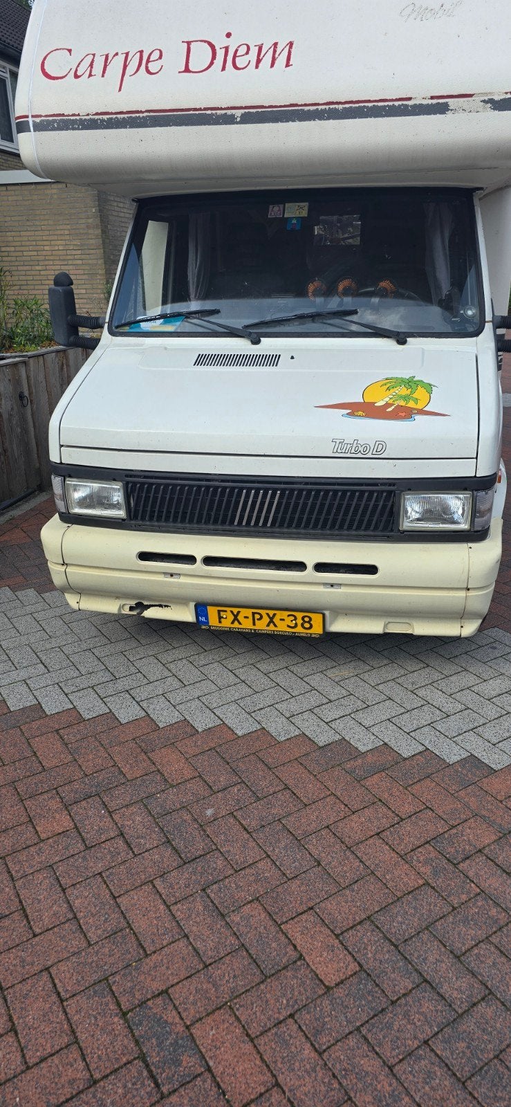 Fiat Ducato Camper uit 1992 !, Overige merken, Dwarsbed, Gascomfoor, Treinzit