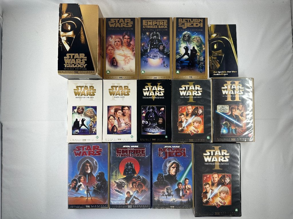 Star Wars VHS Videobanden 12 stuks - nette staat, Alle leeftijden, Science Fiction en Fantasy, VHS, Gebruikt