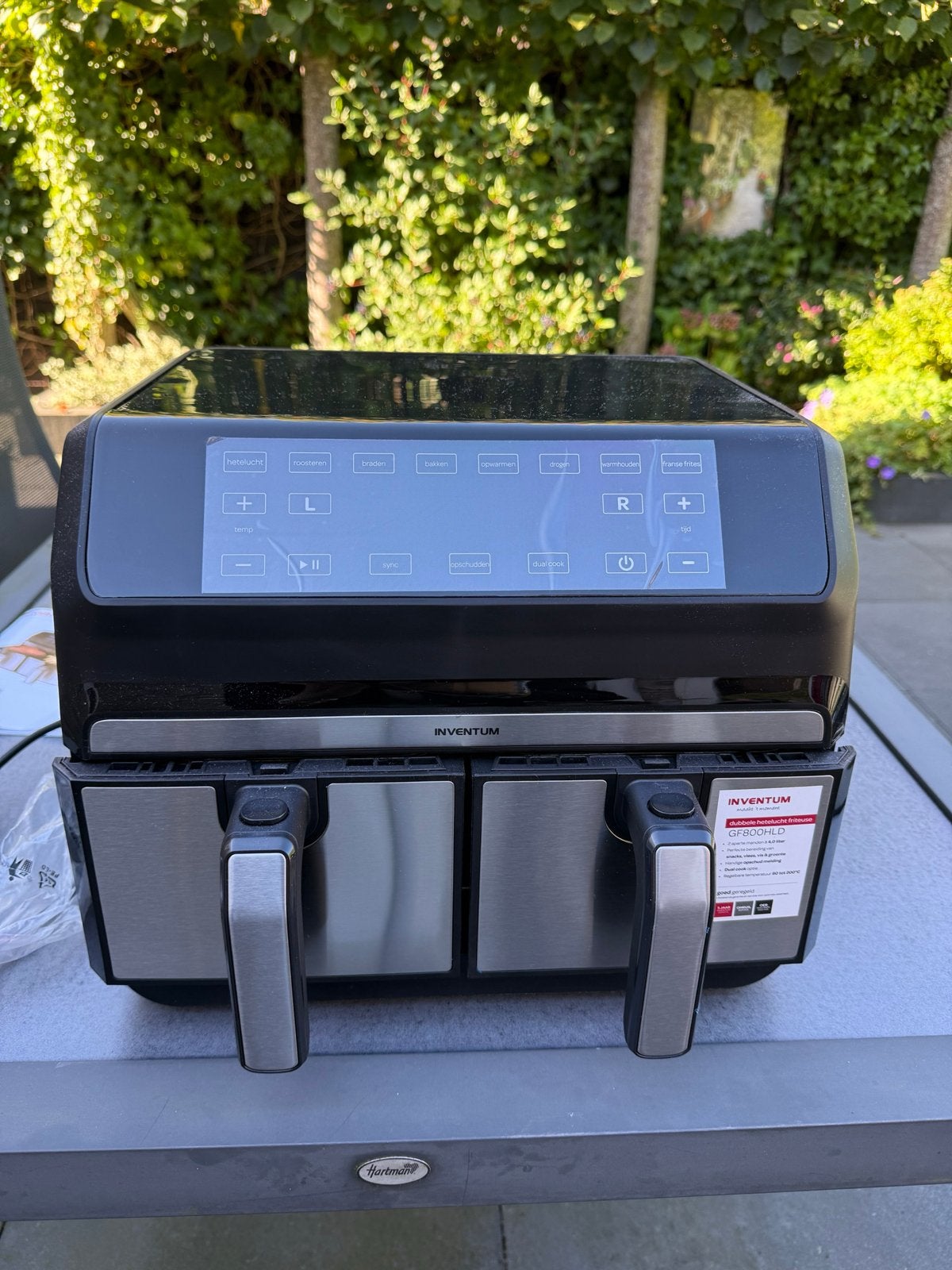 Gloednieuwe Inventum Dubbele Hetelucht Friteuse GF800HLD, Ophalen, Nieuw, Airfryer, 1500 gram of meer