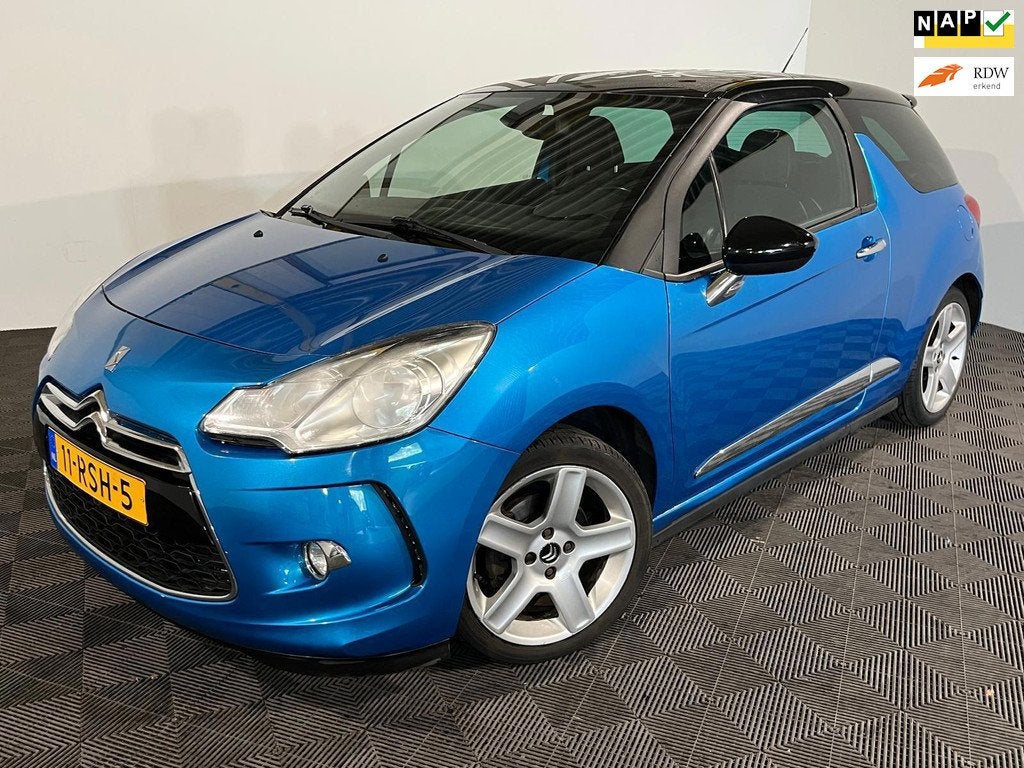 Citroen DS3 1.6 THP Sport Chic, Auto's, Euro 5, 15 km/l, Gebruikt, Blauw