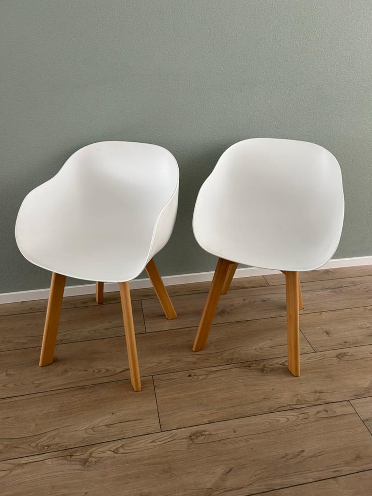 4x ikea stoelen wit, Wit, Ophalen of Verzenden, Zo goed als nieuw, Vier