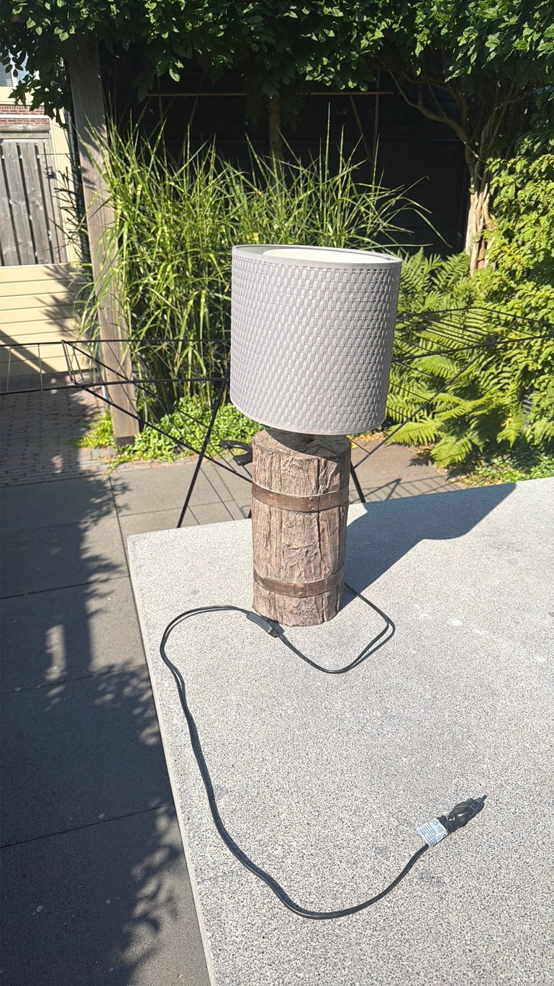 Lamp met hout, Ophalen, Zo goed als nieuw, Hout