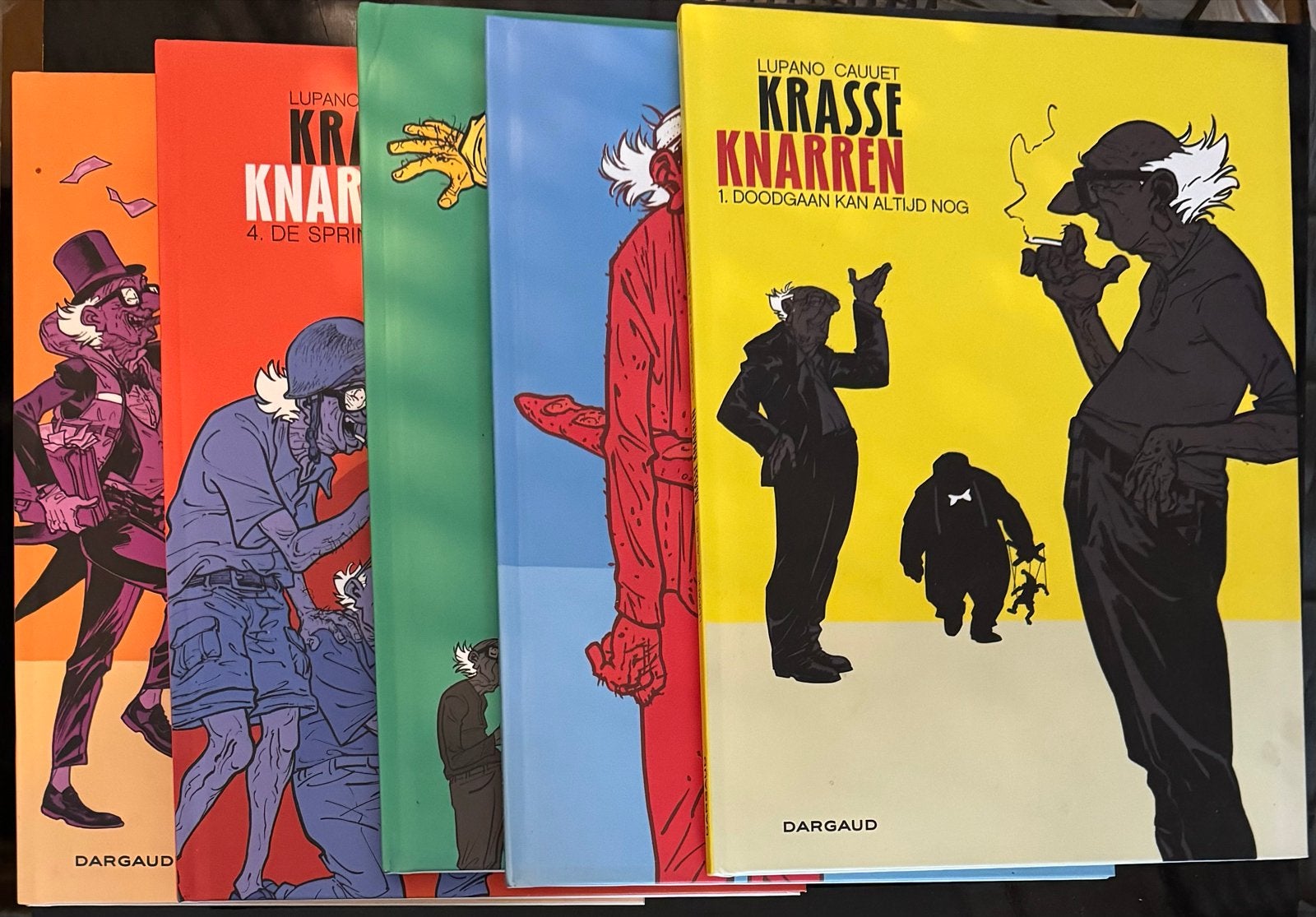 Krasse Knarren - Complete serie (deel 1-5) - LUPANO CAUJOLLE, Complete serie of reeks, Ophalen of Verzenden, Zo goed als nieuw
