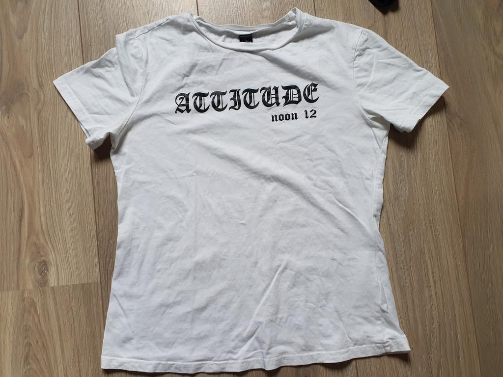 Wit t-shirt maat S, Wit, Ophalen of Verzenden, Korte mouw, Maat 36 (S)
