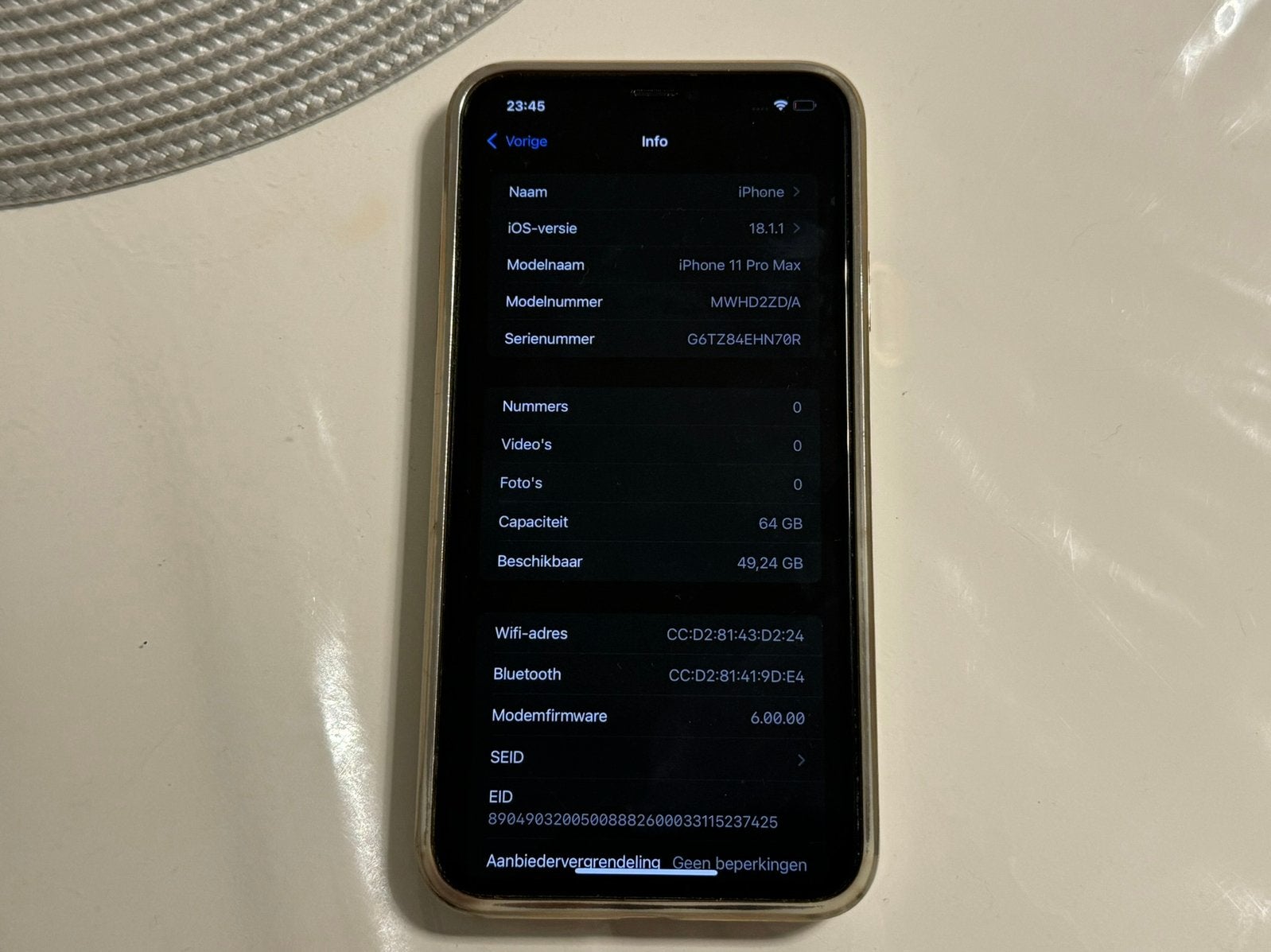 Iphone 11 Pro Max 64GB, Zwart, Ophalen of Verzenden, 64 GB, 84 %