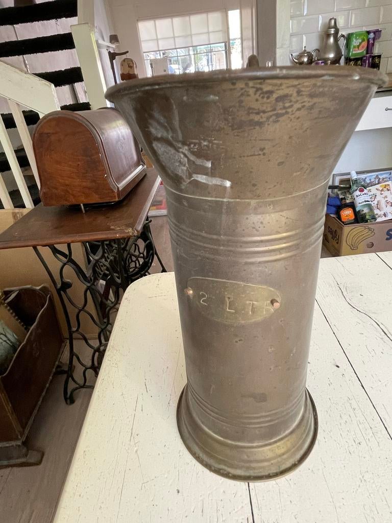 Vintage Koperen Maatbeker 2 Liter - Handgemaakt Kowado, Ophalen, Koper