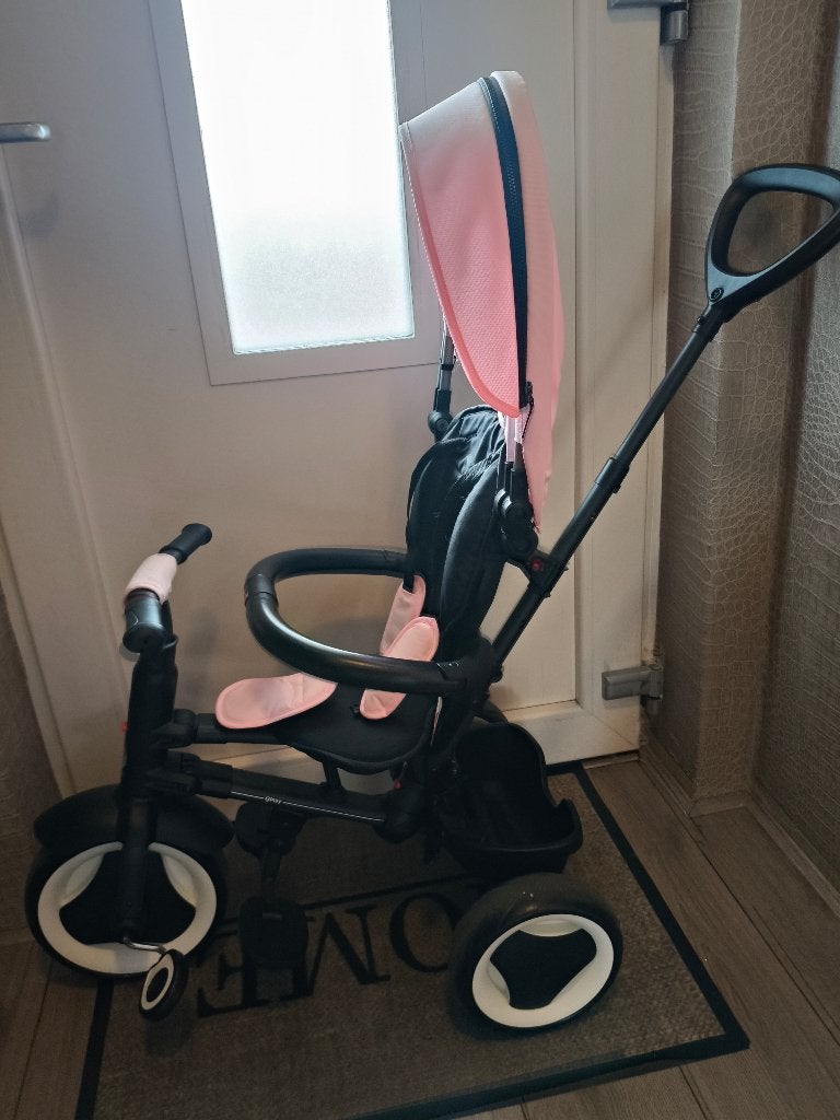 Kinder fiets met stang, Ophalen, Gebruikt, Q Play, Duwstang