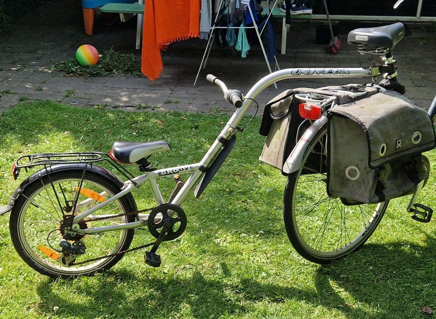 Kinderfietsaanhanger / Follow-me tandem, Ophalen, Gebruikt, 16 tot 20 inch