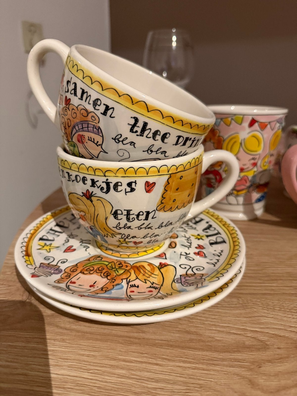 Blond Amsterdam Kommetjes met bordjes - set van twee, Huis en Inrichting, Keuken | Servies, Ophalen, Keramiek, Nieuw, Kom(men)