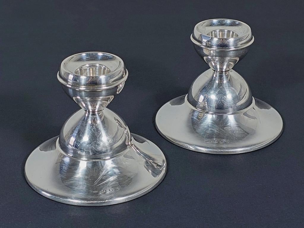 Paar Nederlands zilveren kandelaars, Antiek en Kunst, Ophalen of Verzenden, Zilver