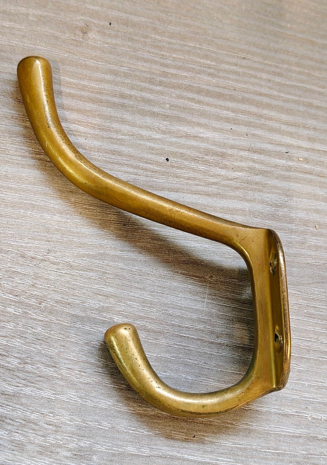 Kapstokhaak messing antiek., Verzenden, Metaal, Minder dan 100 cm