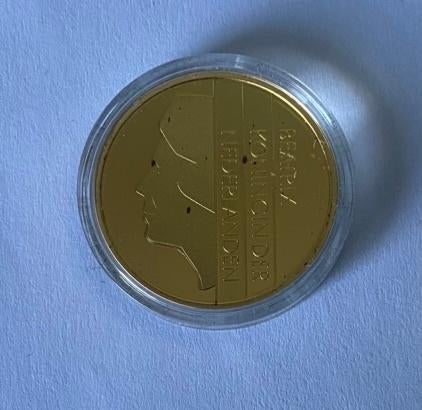 Gouden 1 Gulden Ninaber 2001, bevat 13,2 gram puur goud, 1 gulden, Koningin Beatrix, Losse munt, Goud