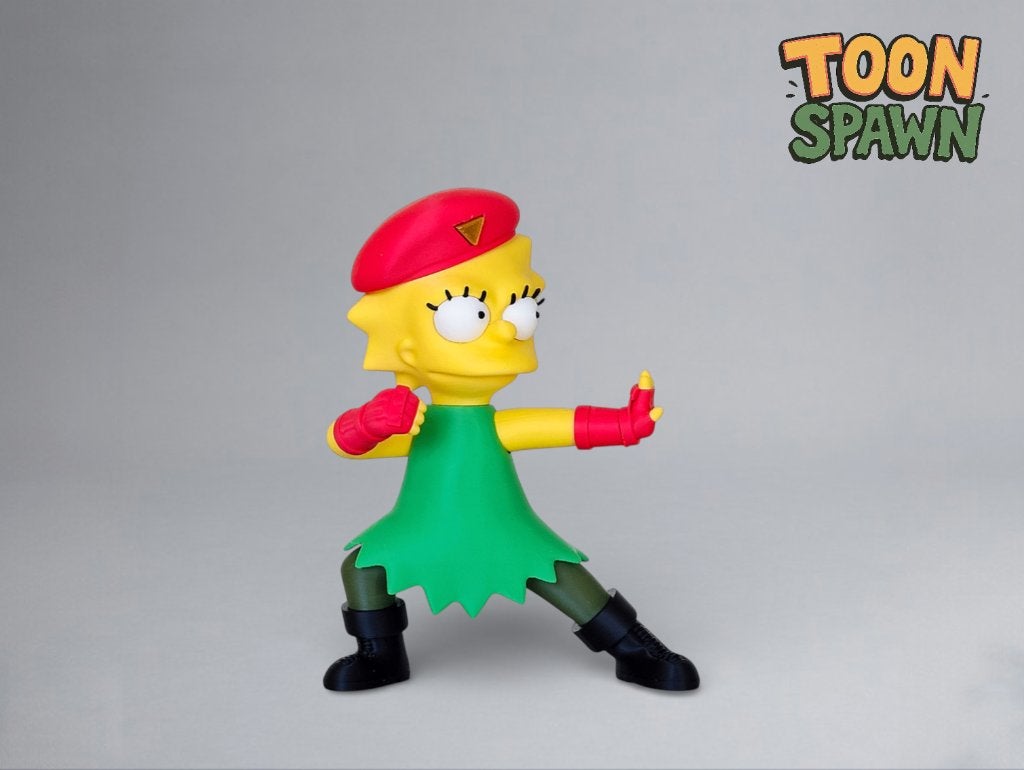 Street Fighter Lisa – 14 cm – The Simpsons Figuur, Ophalen of Verzenden, Nieuw, Fantasy
