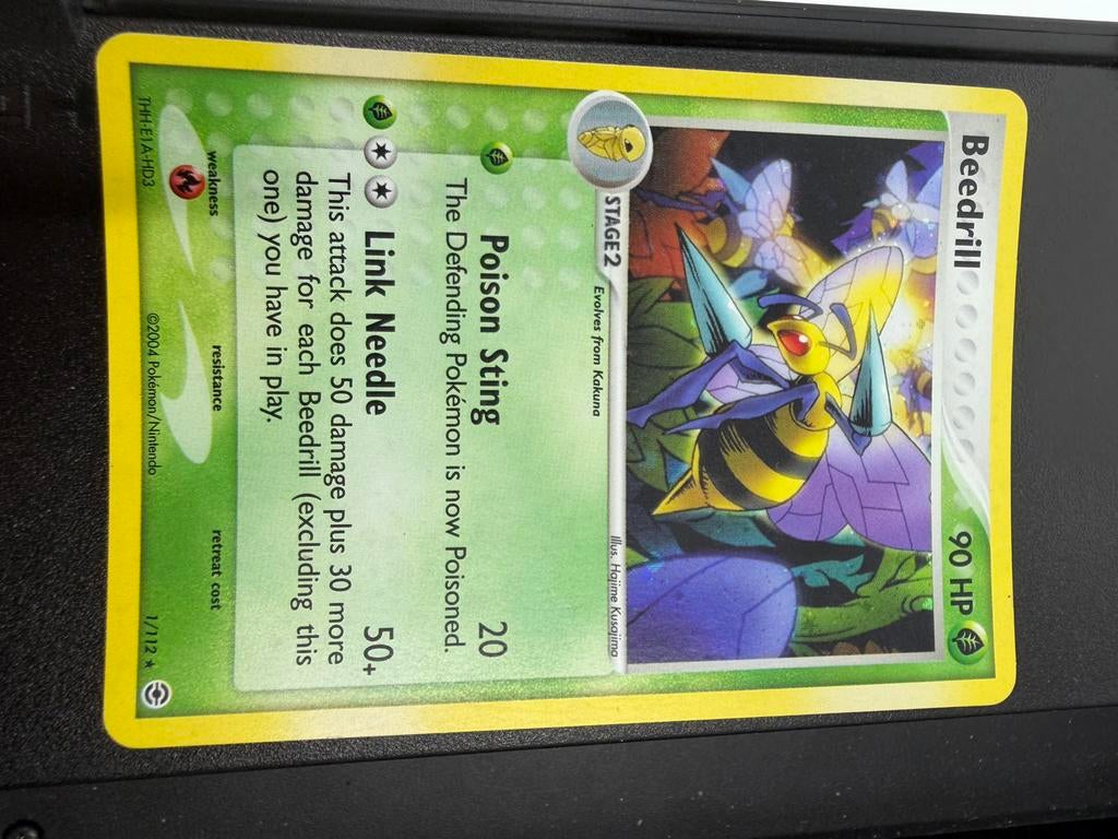 Beedrill Pokémon Kaart 1/112 EX Hidden Legends, Ophalen of Verzenden, Gebruikt, Losse kaart