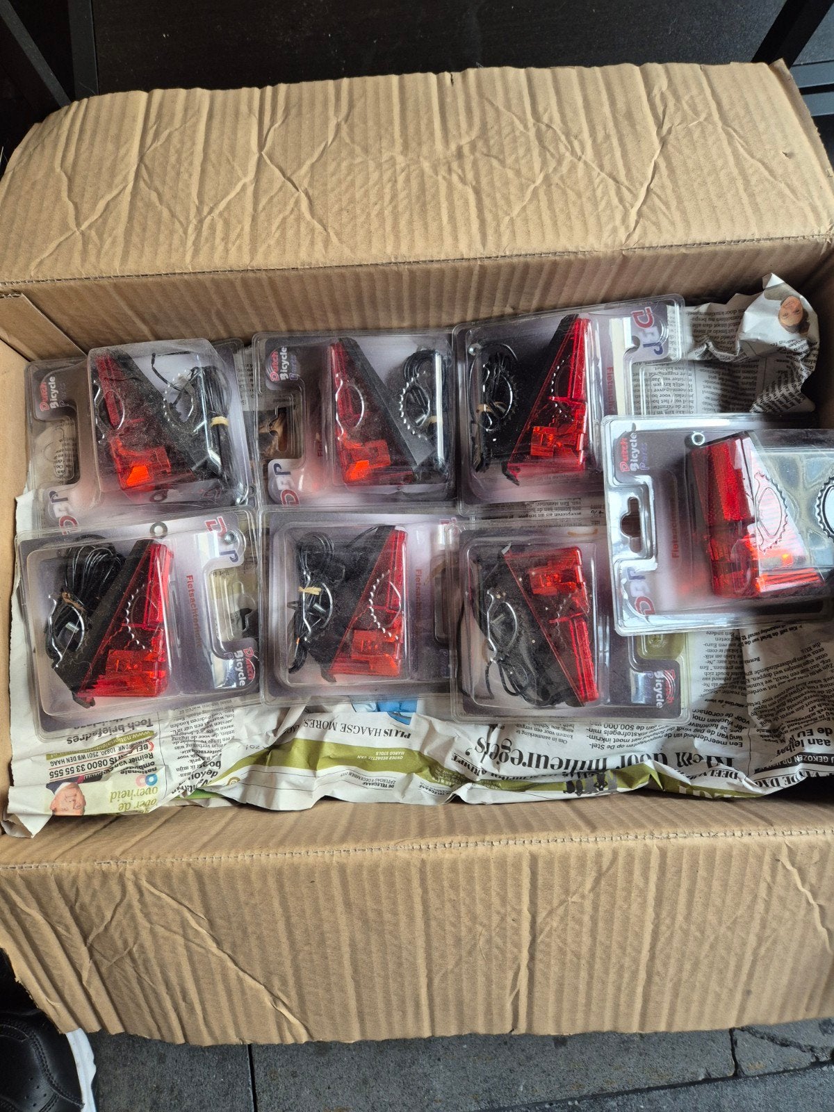 Nieuwe fietsachterlichten - Set van 8, Ophalen, Nieuw, Batterij, Achterlicht