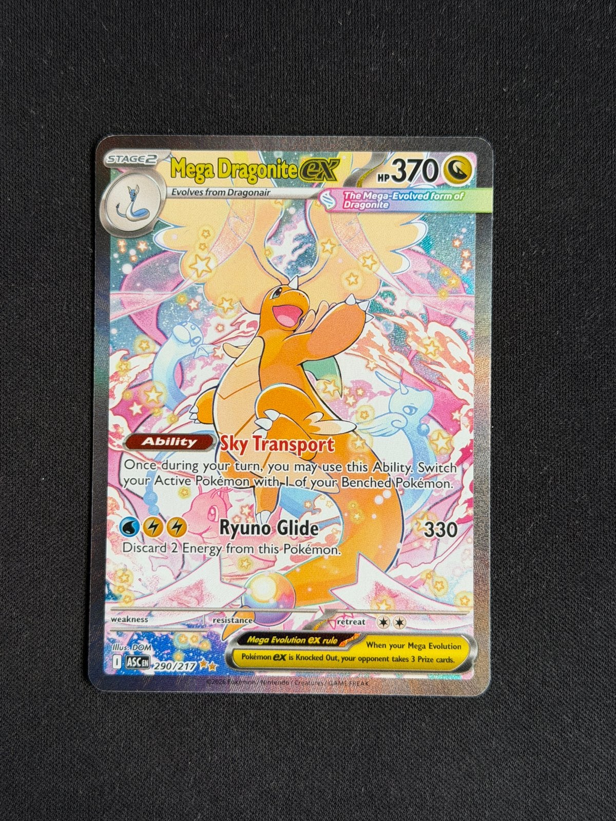 Mega Dragonite ex 290 Pokemon, Ophalen of Verzenden, Zo goed als nieuw