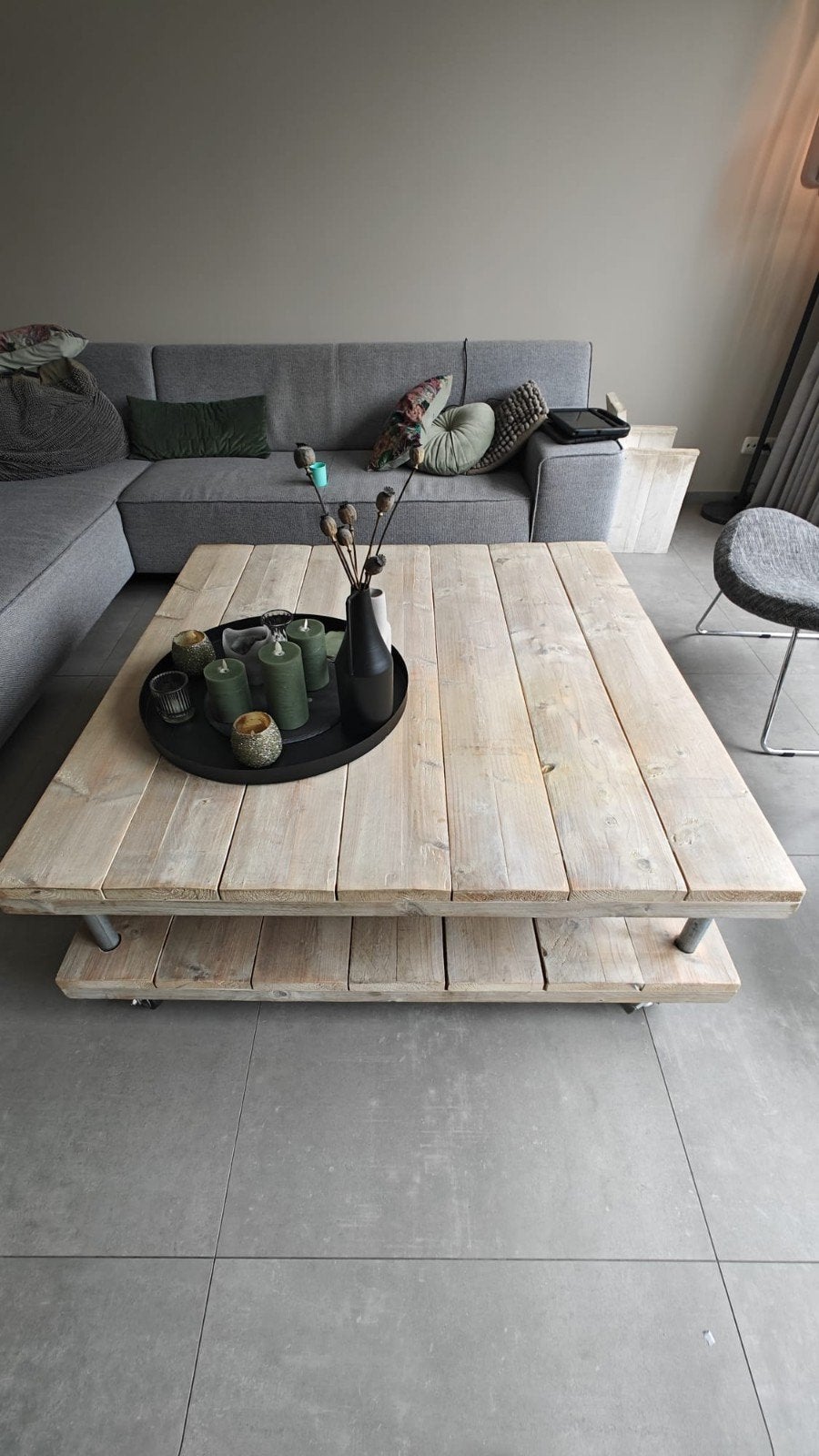 Steigerhouten meubels, Huis en Inrichting, Kasten | Buffetkasten, Ophalen, Gebruikt, 200 cm of meer, 50 tot 100 cm