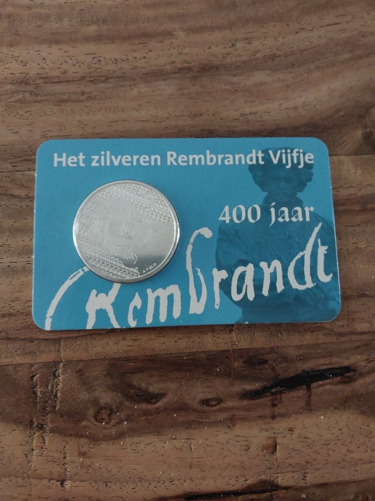 Rembrandt Vijfje zilver, Verzenden, Koningin Beatrix, Zilver, Euro's