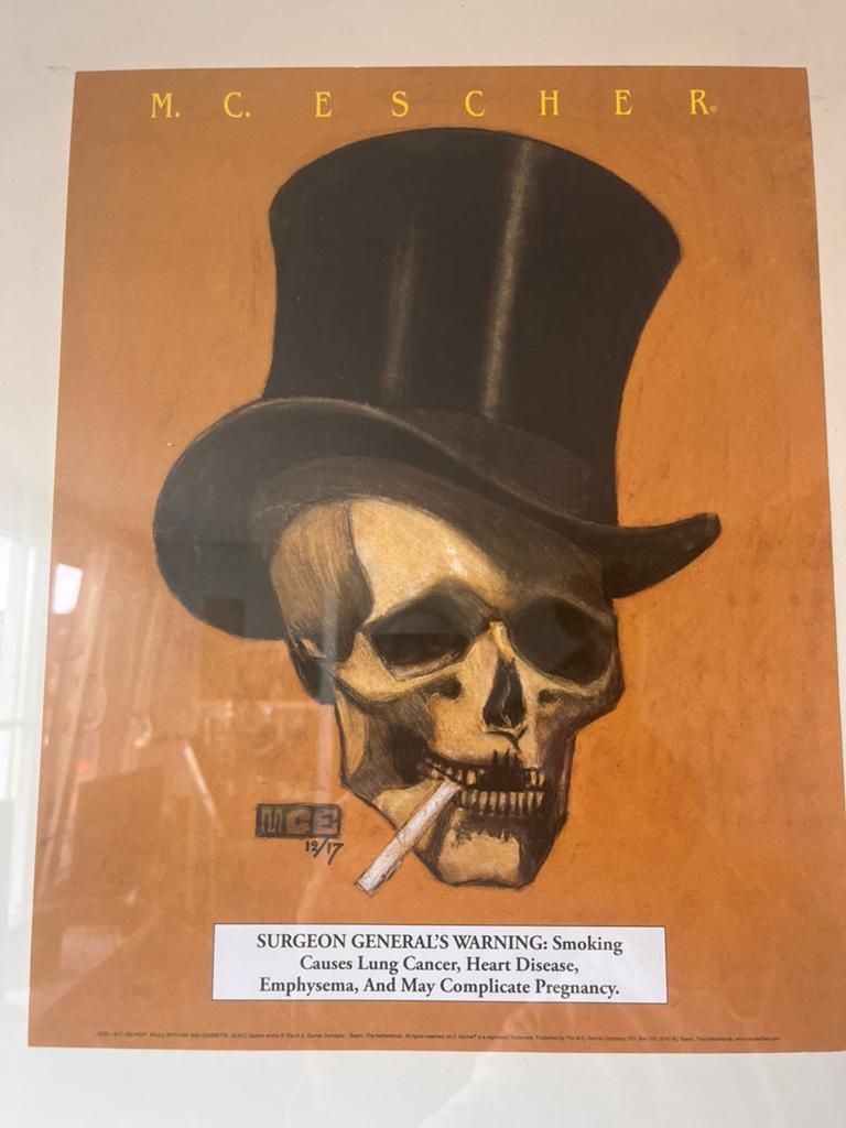 M.C. Escher 'Surgeon General's Warning' Print, Antiek en Kunst, Ophalen of Verzenden