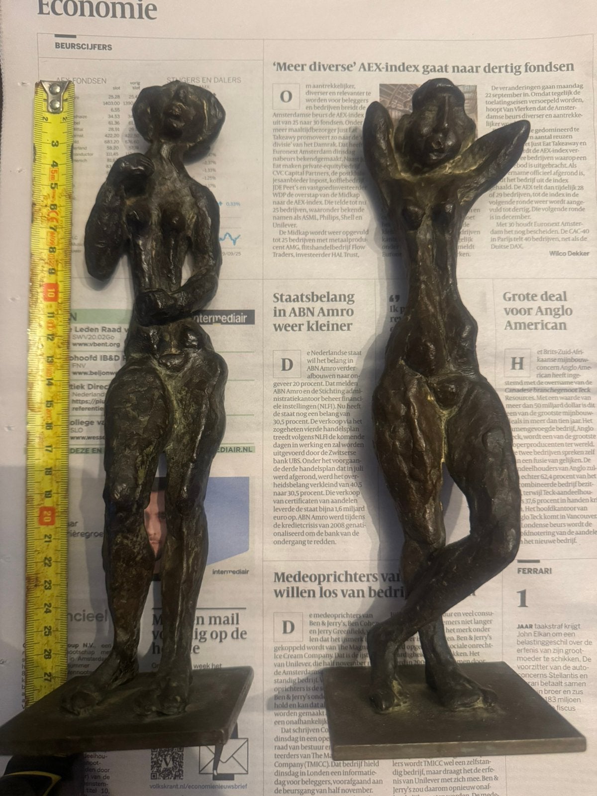Bronzen sculpturen, Beeld, Bruin, 50 - 100 cm, Ophalen of Verzenden