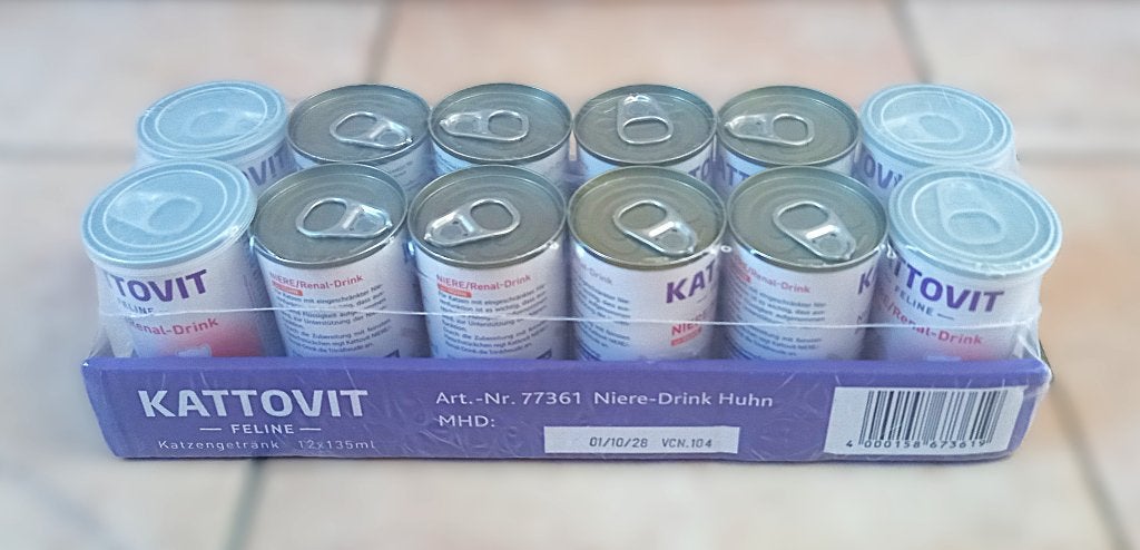 Kattovit Renal Drink Kip – 12 x 135 ml - katten - nieren, Ophalen of Verzenden, Kat