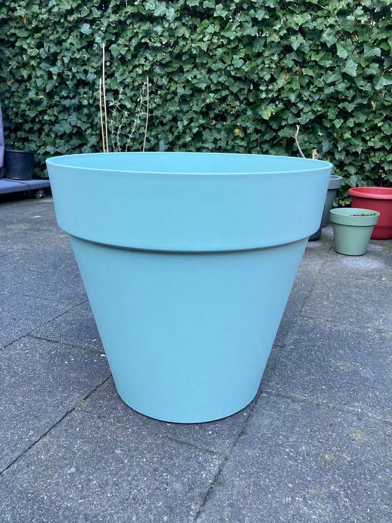 ELHO Kunststof plantenpot 44L mintgroen, Ophalen, Kunststof, 40 cm of meer, Rond