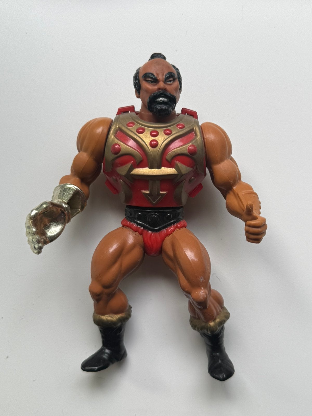 Vintage Mattel MOTU Musclor Jitsu met harnas zonder zwaard, Verzenden, Gebruikt