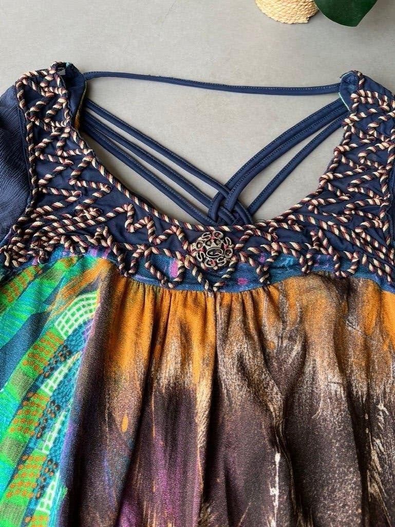 Kleurrijke Save the Queen top, maat L = S/M, Kleding | Dames, Maat 38/40 (M), Overige kleuren, Verzenden, Save the Queen