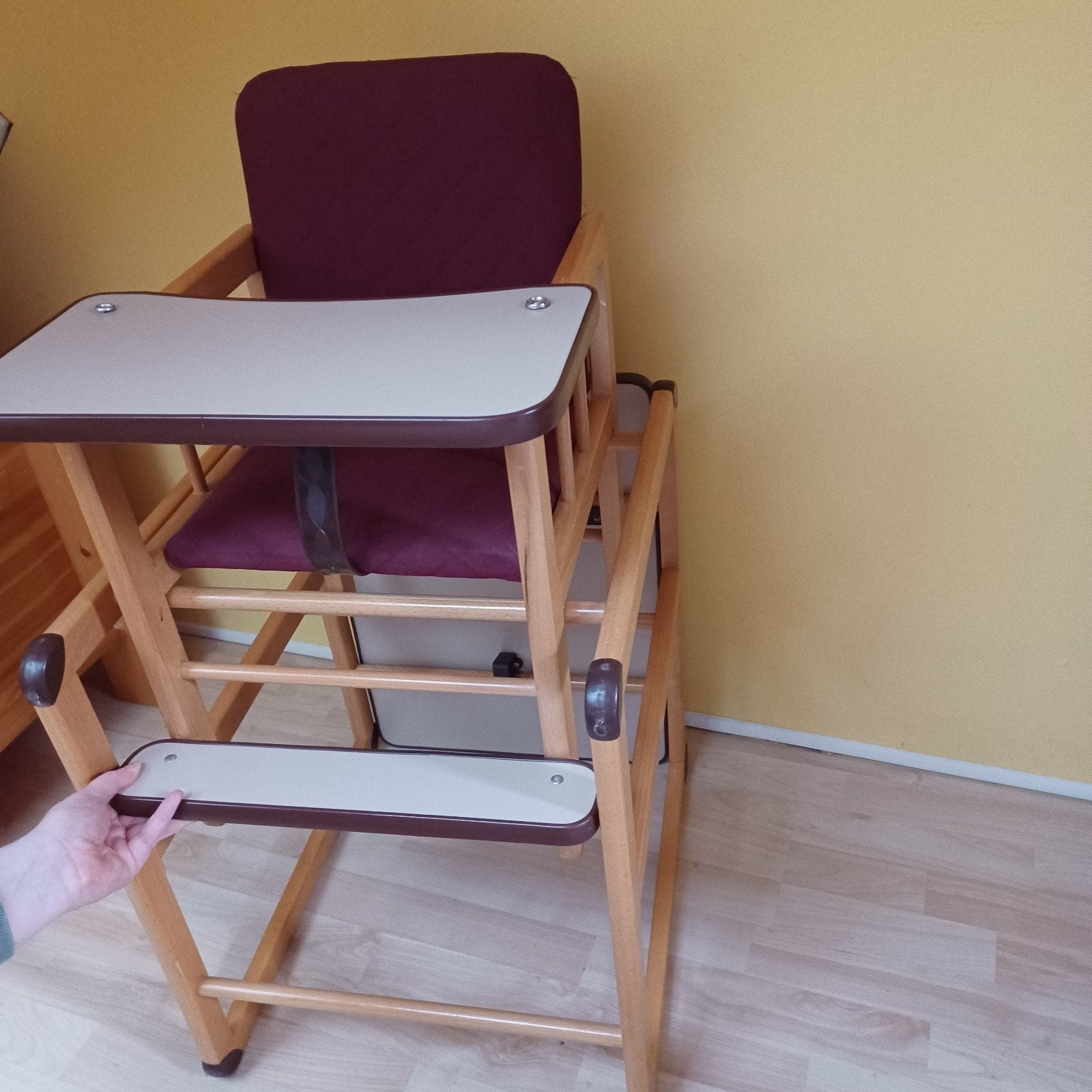 Vintage multifunctionele kinderstoel - Meegroeistoel, Ophalen of Verzenden, Gebruikt, Meegroeistoel, Aanschuifbaar