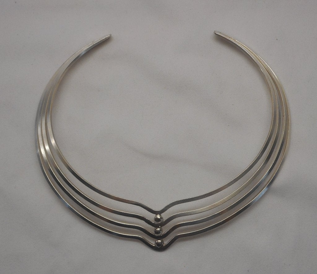 Zilveren prachtige zware modernist spang jaren 70 nr.051, Sieraden, Tassen en Uiterlijk, Kettingen, Verzenden, Zo goed als nieuw