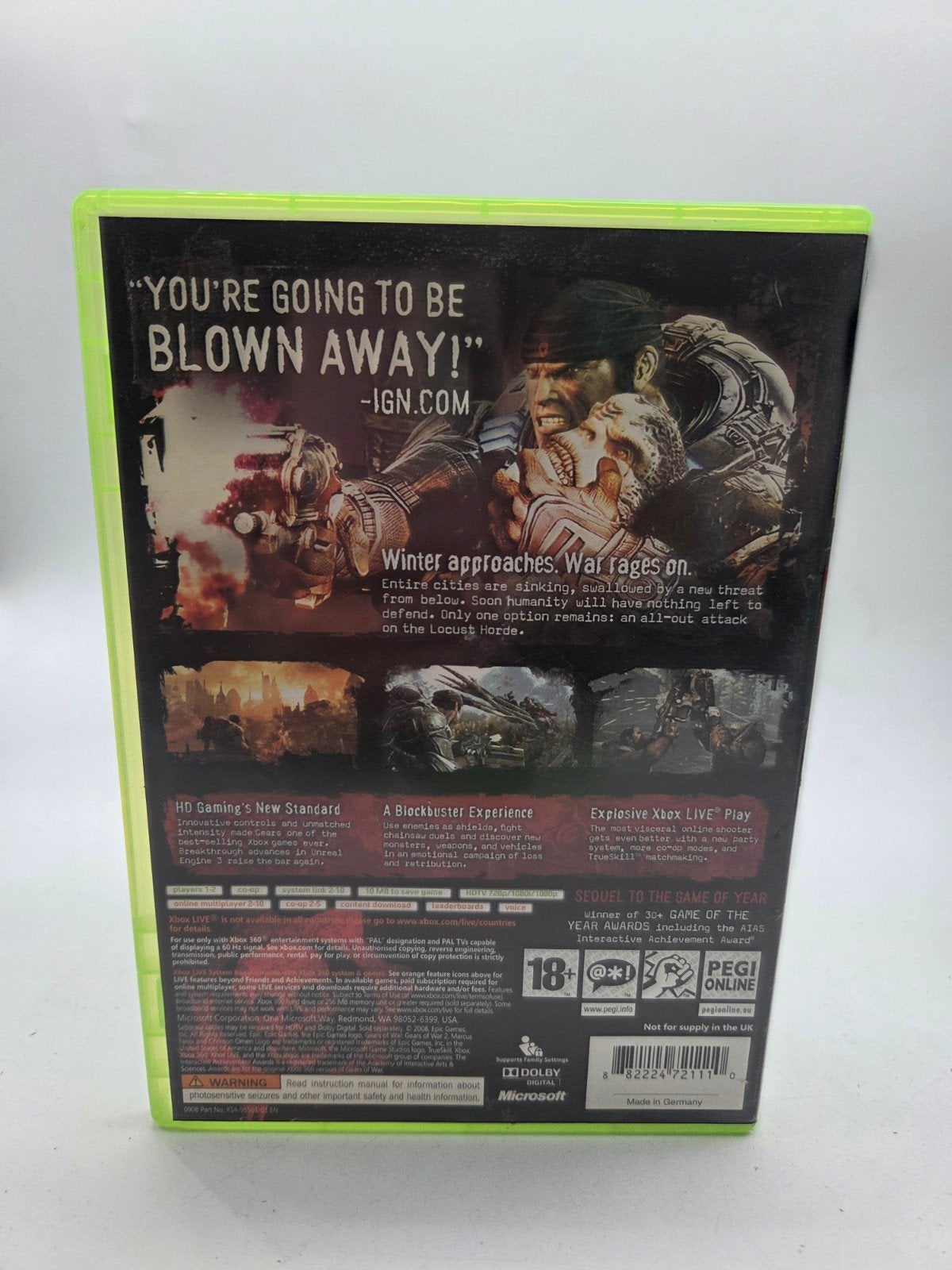 Gears of War 2 - Xbox 360 (Actie/Shooter), Online, Gebruikt, Vanaf 18 jaar, Shooter