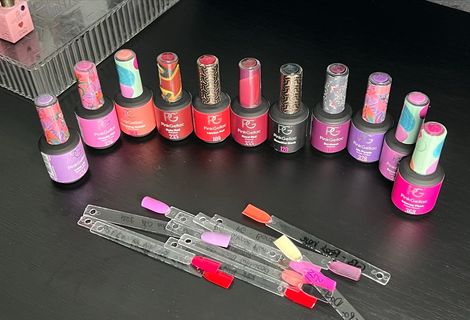 Pink Gellac set: 9 kleuren + shine en matte topcoat, Ophalen of Verzenden, Zo goed als nieuw, Overige typen