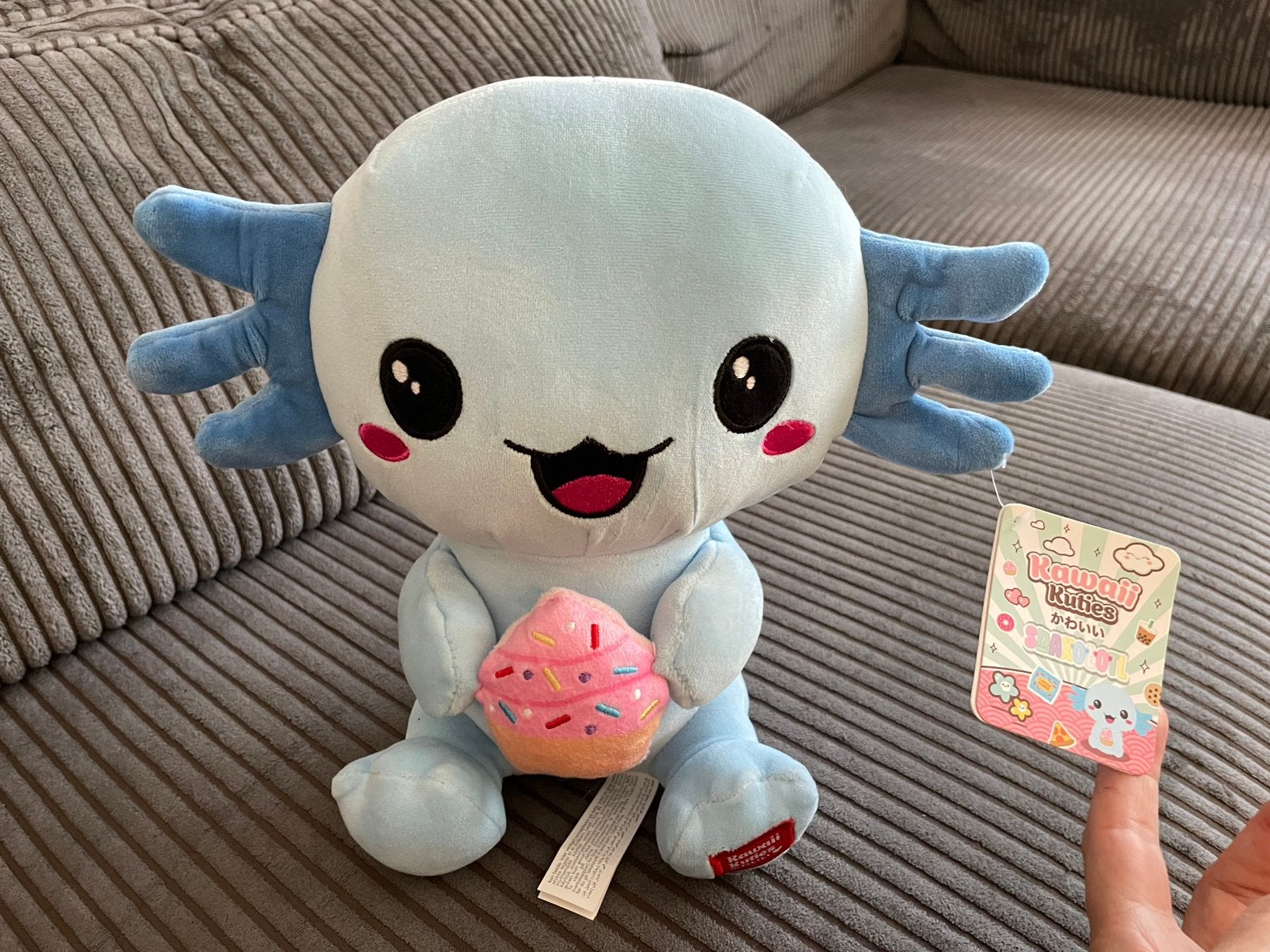 Nieuw! knuffel van blauwe axolotl Kawaii kuties snaxolotl, Overige typen, Blauw, Nieuw, Ophalen of Verzenden