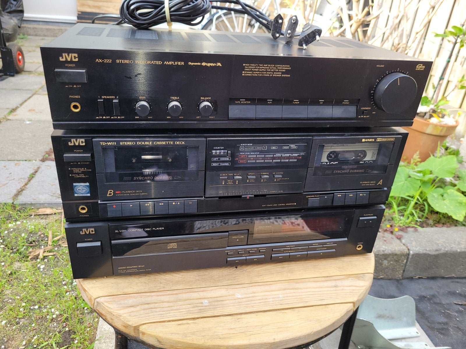 JVC Stereo Set: Versterker, Cassettedeck, CD-speler, Ophalen, Gebruikt, JVC, Losse componenten