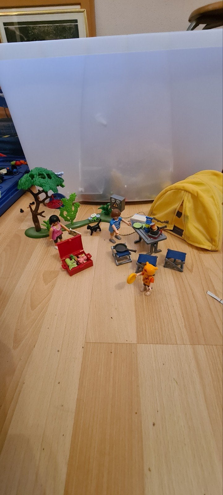 Playmobil Camping met Gele Tent en Accessoires, Kinderen en Baby's, Gebruikt, Complete set, Overige typen, Ophalen of Verzenden