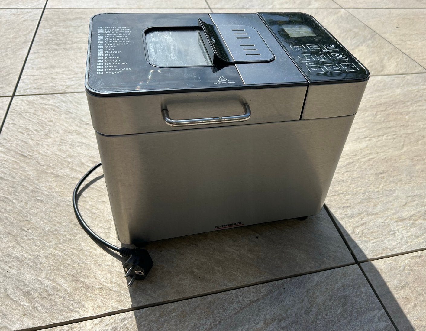 Broodbakmachine met 19 programma's en timerfunctie, Zo goed als nieuw, 400 tot 800 gram deeg, Kijkvenster, Ophalen
