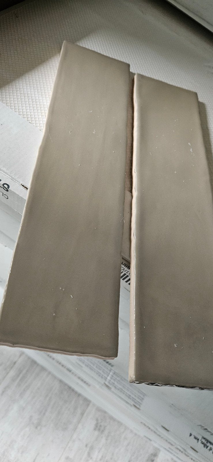 Wandtegel 7,5x30 Bruin/Taupe Keramisch &  Brons, Ophalen, Nieuw, Minder dan 20 cm, 20 tot 40 cm