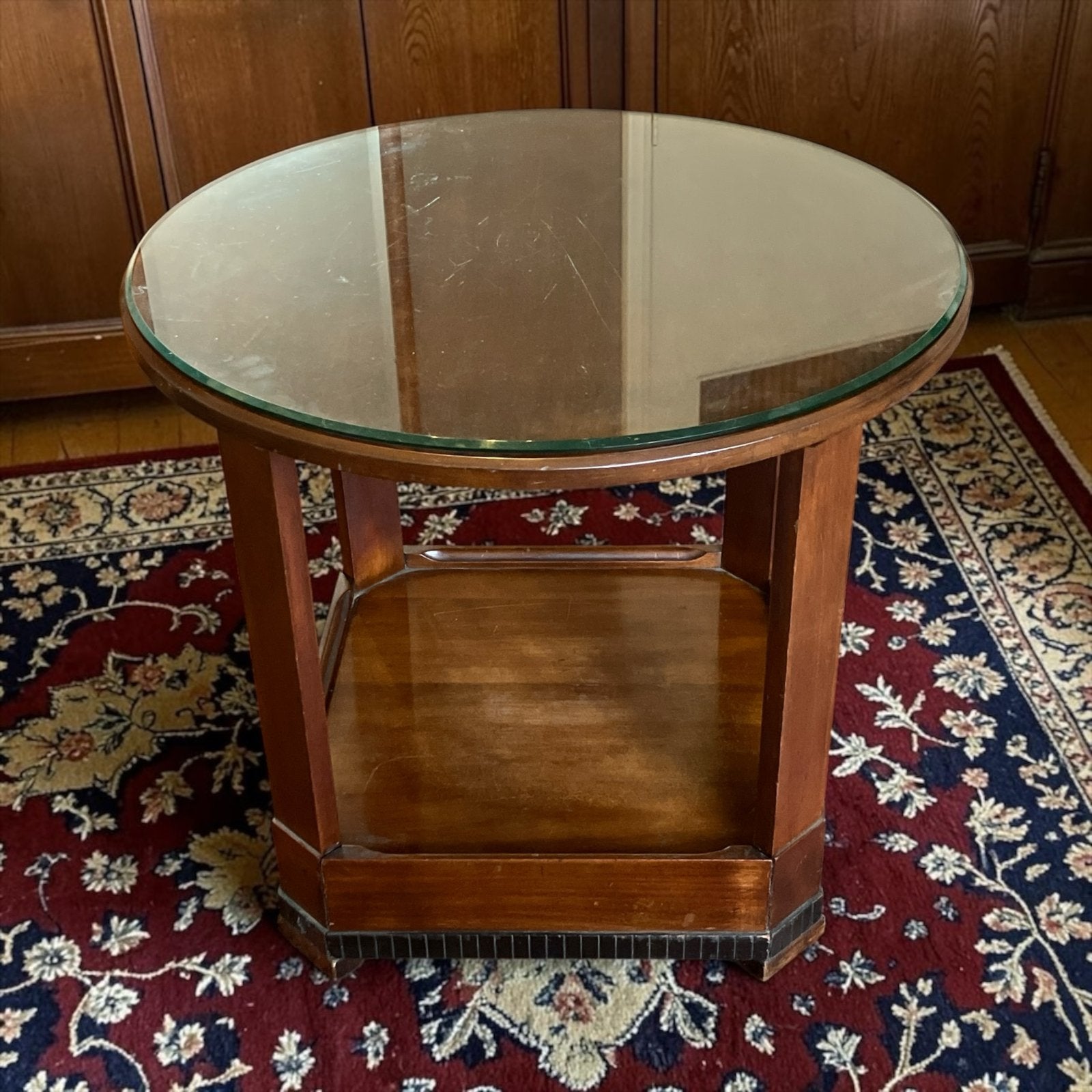 Pander & Zonen Art Deco Salontafel met Glasplaat, Ophalen