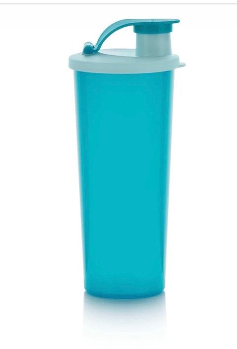 NIEUW: turquoise Tupperware Eco Beker 470 ml clipsluiting!, 470 ml, Blauw, Beker of Kan, Lekvrij