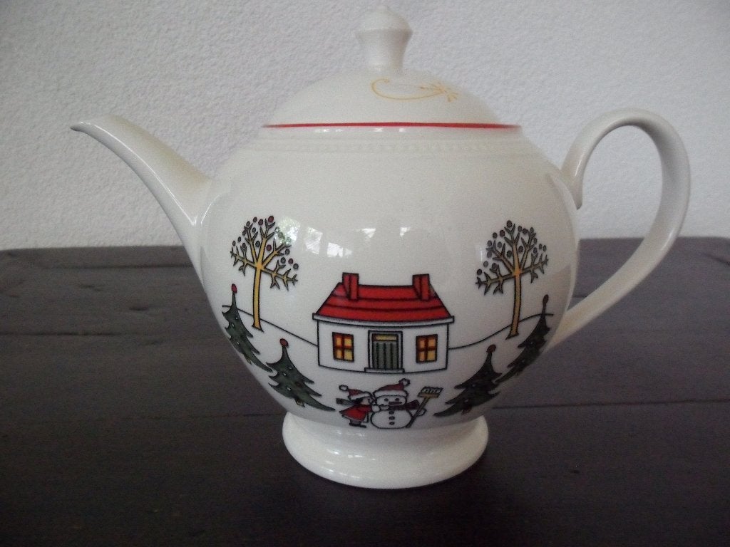 Theepot Wedgwood Windsor Christmas, Huis en Inrichting, Keuken | Servies, Ophalen of Verzenden, Zo goed als nieuw, Porselein, Overige typen