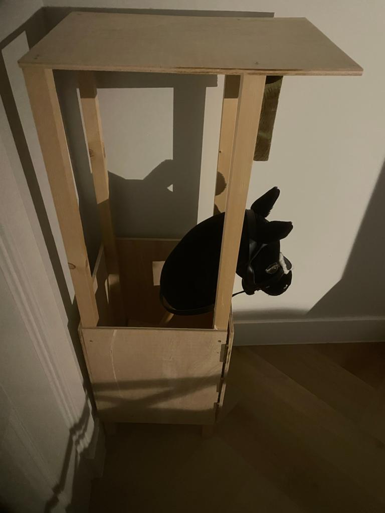 Hobby horse met stal, Huis en Inrichting, Woonaccessoires | Spiegels, Minder dan 50 cm, Ophalen of Verzenden, Zo goed als nieuw