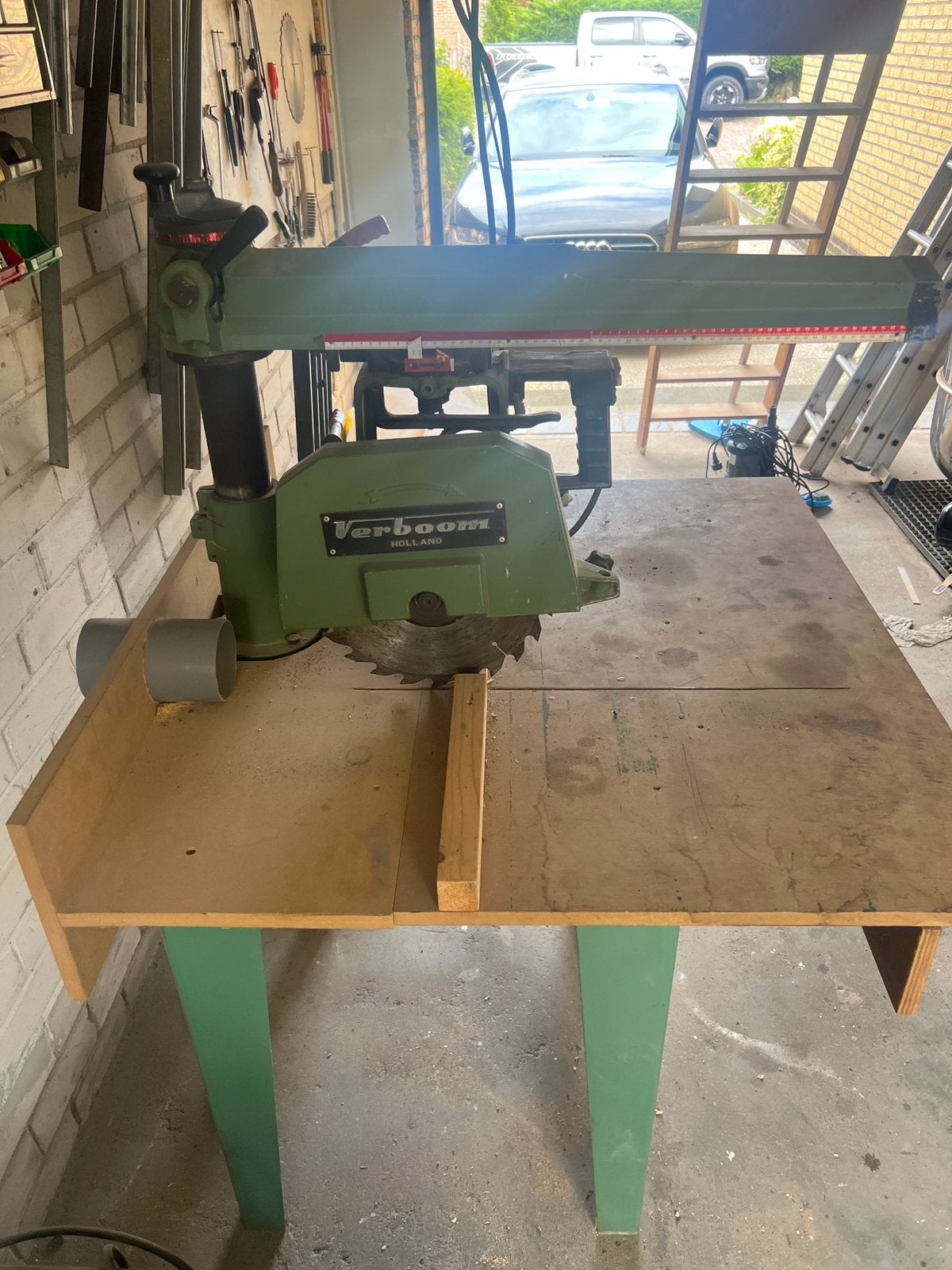 Verboom zaagmachine krachtstroom, Ophalen, Gebruikt, 70 mm of meer, Afkortzaag