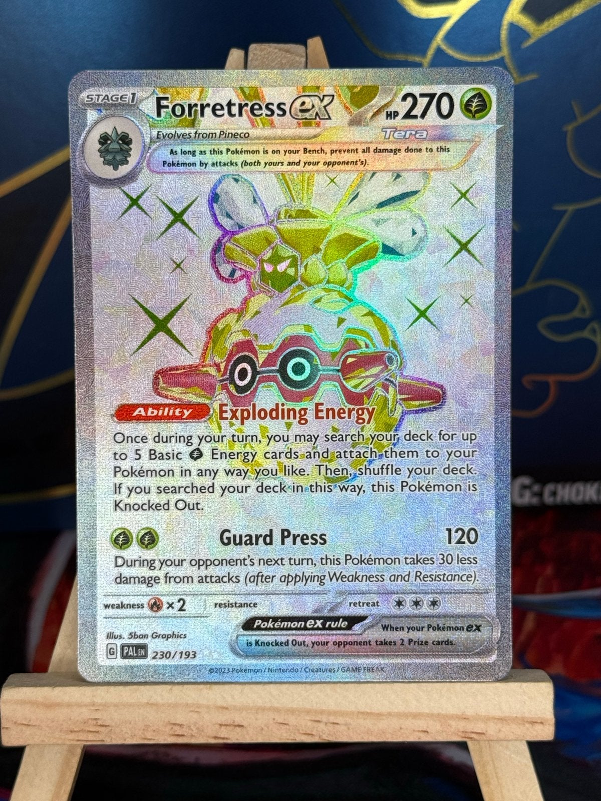 Forretress ex #230 | Pokemon Paldea Evolved, Ophalen of Verzenden, Zo goed als nieuw, Losse kaart, Foil