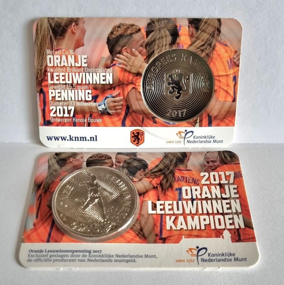 Coincard 2017 - Oranje Leeuwinnen Penning, Ophalen of Verzenden, Overige materialen